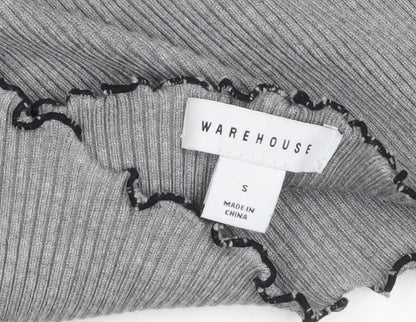 Warehouse Women’s Grey Knit Bodycon Midi Dress Size S