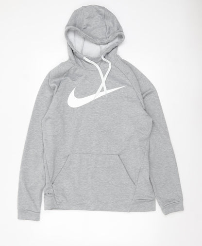 Mens UK Size M Nike Grey Pullover Hoodie