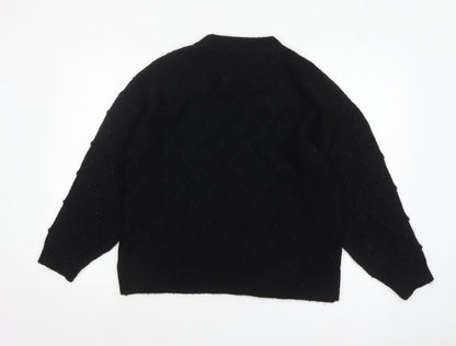 Womens UK Size M Marks and Spencer Black Pullover Jumper
