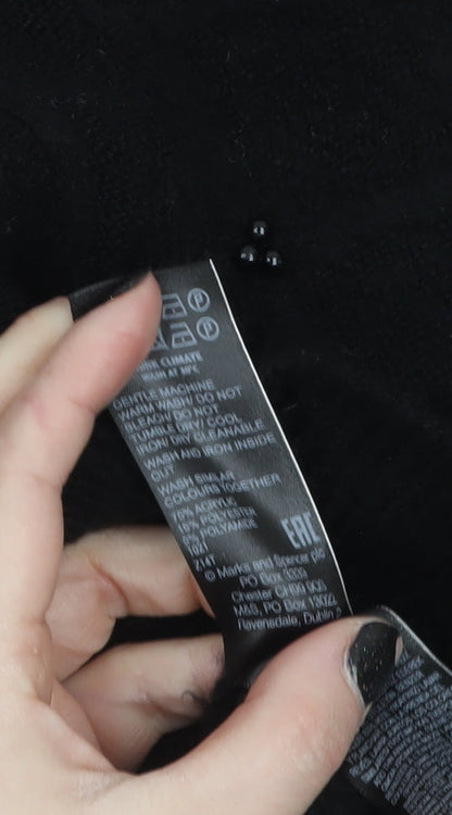 Womens UK Size M Marks and Spencer Black Pullover Jumper
