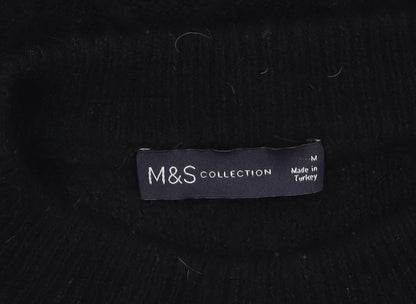 Womens UK Size M Marks and Spencer Black Pullover Jumper