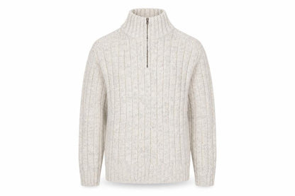 Marks and Spencer Men’s Beige 1/2 Zip Cable-Knit Jumper M