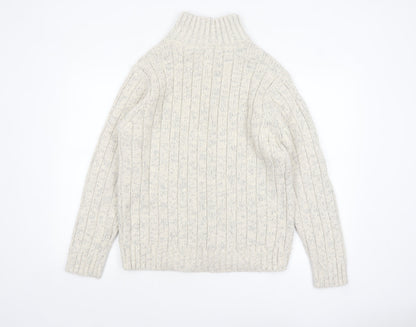 Marks and Spencer Men’s Beige 1/2 Zip Cable-Knit Jumper M