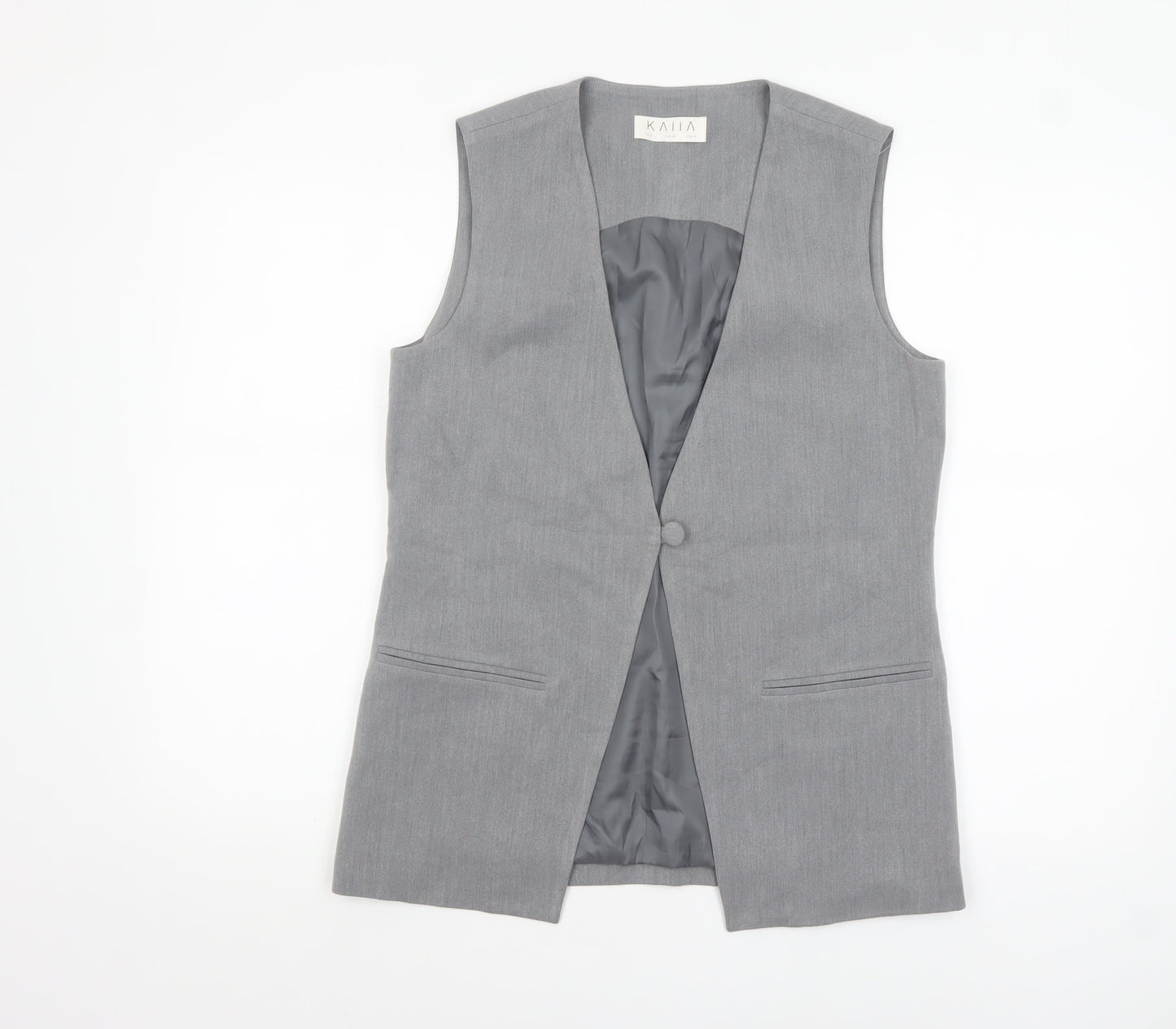 Womens UK Size 8 KAIIA Regular Grey Suit Waistcoat