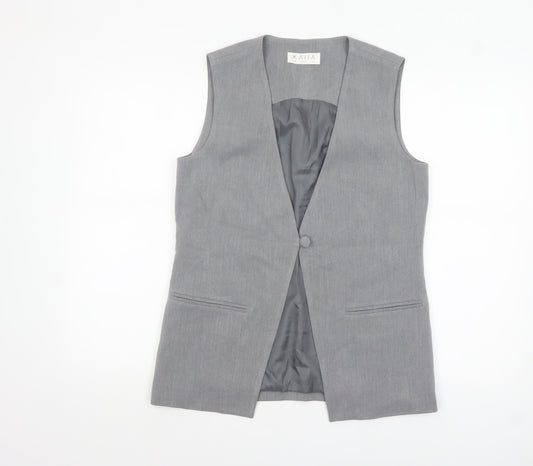 Womens UK Size 8 KAIIA Regular Grey Suit Waistcoat