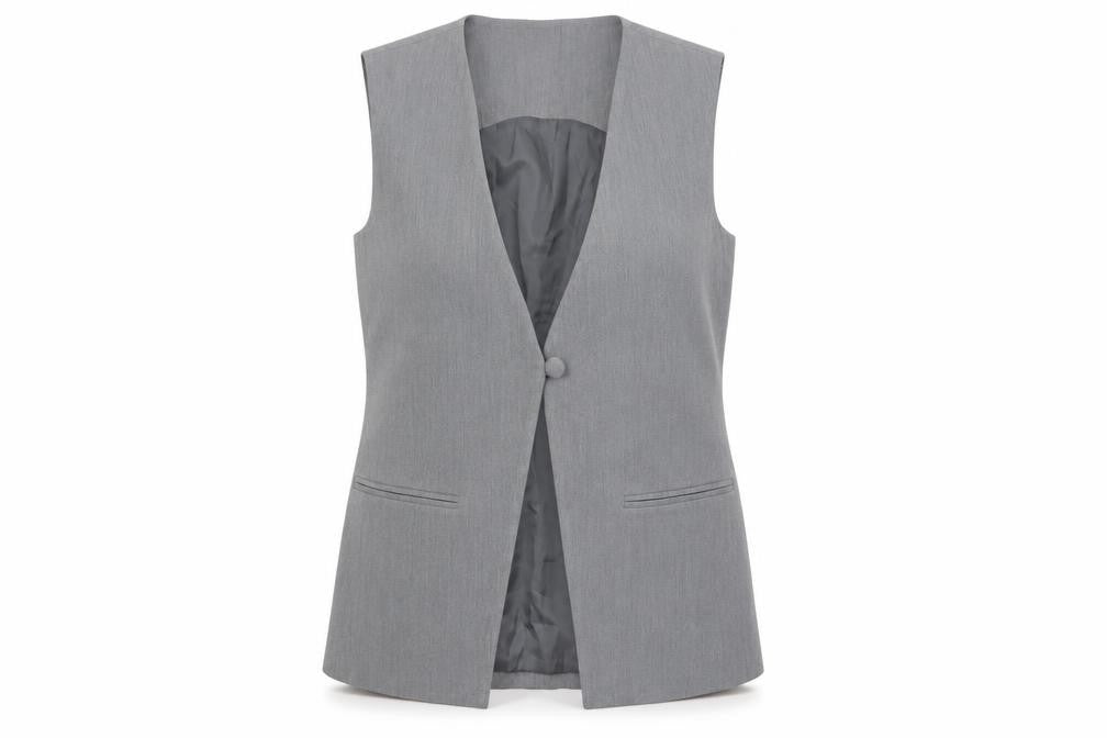 Womens UK Size 8 KAIIA Regular Grey Suit Waistcoat