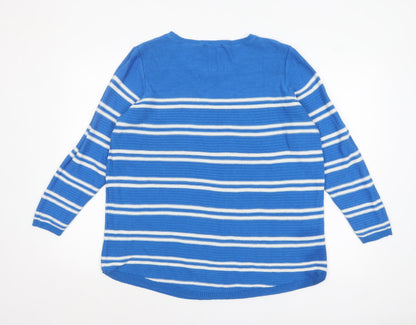 Womens UK Size XL Lily Morgan Blue Pullover Jumper