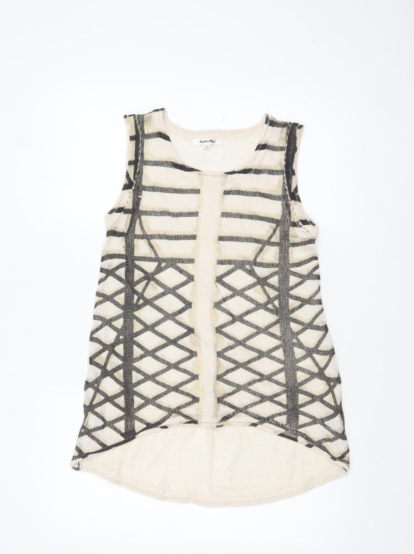Womens UK Size S Paradis Miss Beige Camisole Tank