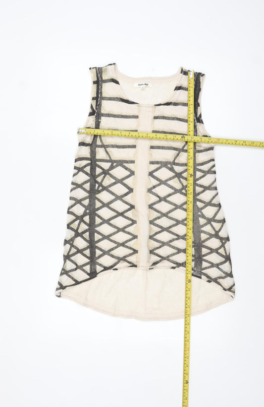 Womens UK Size S Paradis Miss Beige Camisole Tank