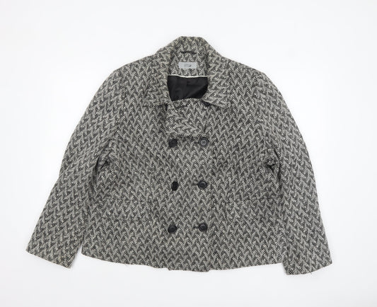 Womens UK Size 22 Marks and Spencer Grey Pea Coat