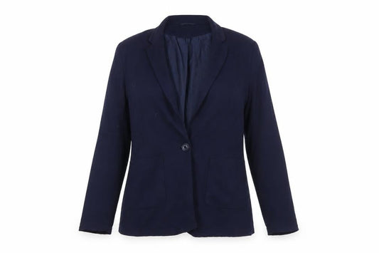 Oasis Women's Blue Regular Fit Single-Breasted Blazer Size 10