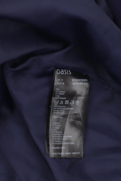 Oasis Women's Blue Regular Fit Single-Breasted Blazer Size 10