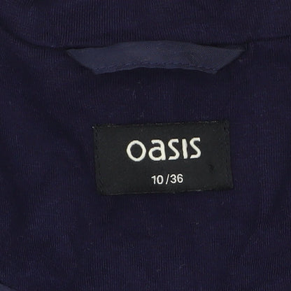 Oasis Women's Blue Regular Fit Single-Breasted Blazer Size 10