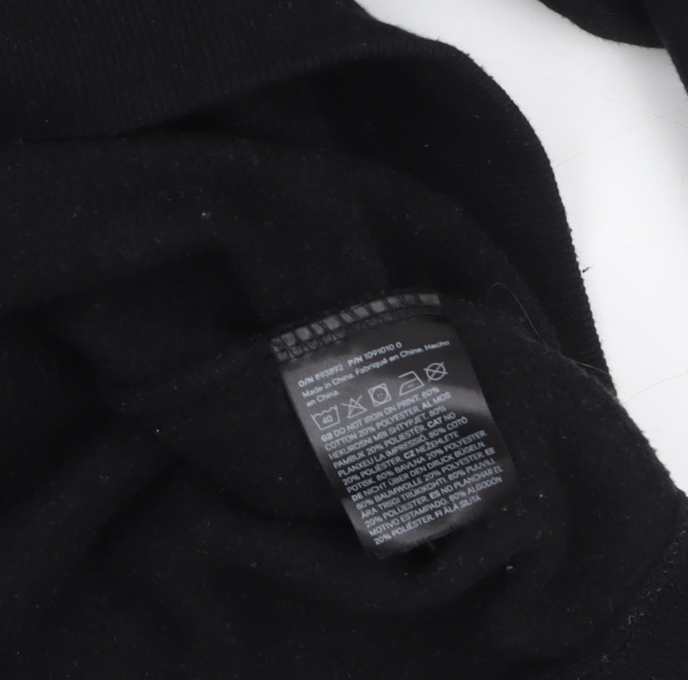 Womens UK Size 12 H&M Black Pullover Sweatshirt