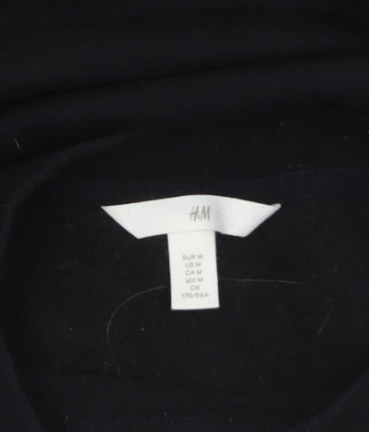 Womens UK Size 12 H&M Black Pullover Sweatshirt