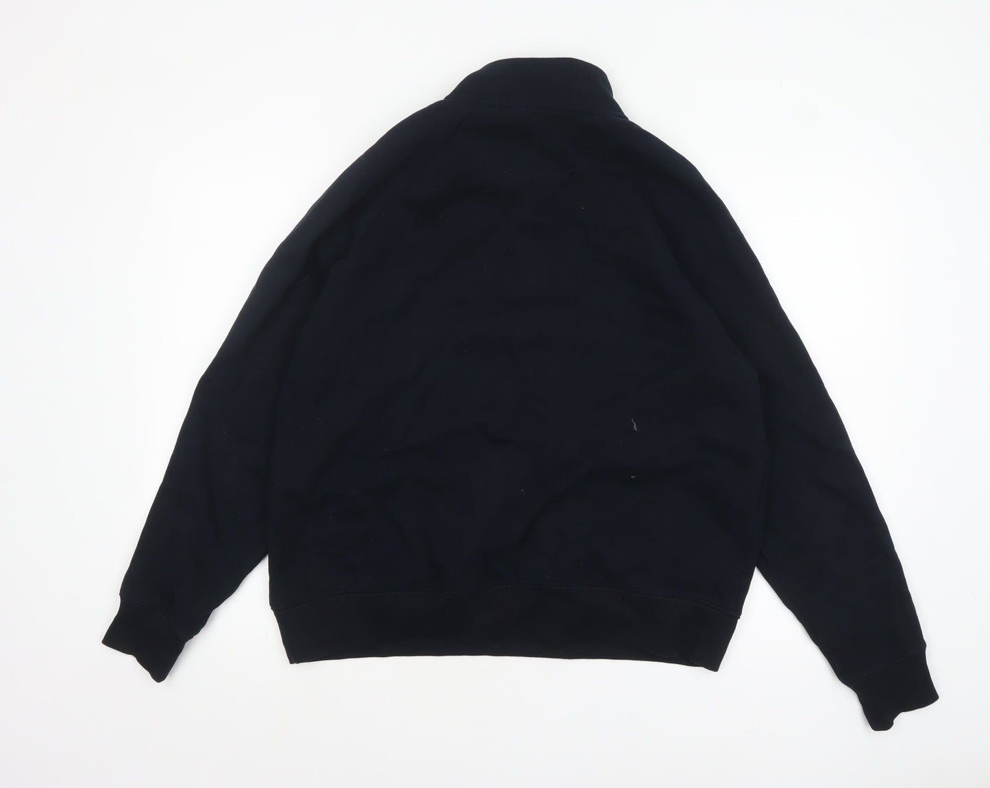 Mens UK Size L Marks and Spencer Black 1/2 Zip Sweatshirt