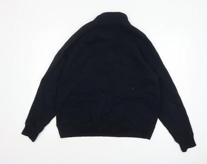 Mens UK Size L Marks and Spencer Black 1/2 Zip Sweatshirt