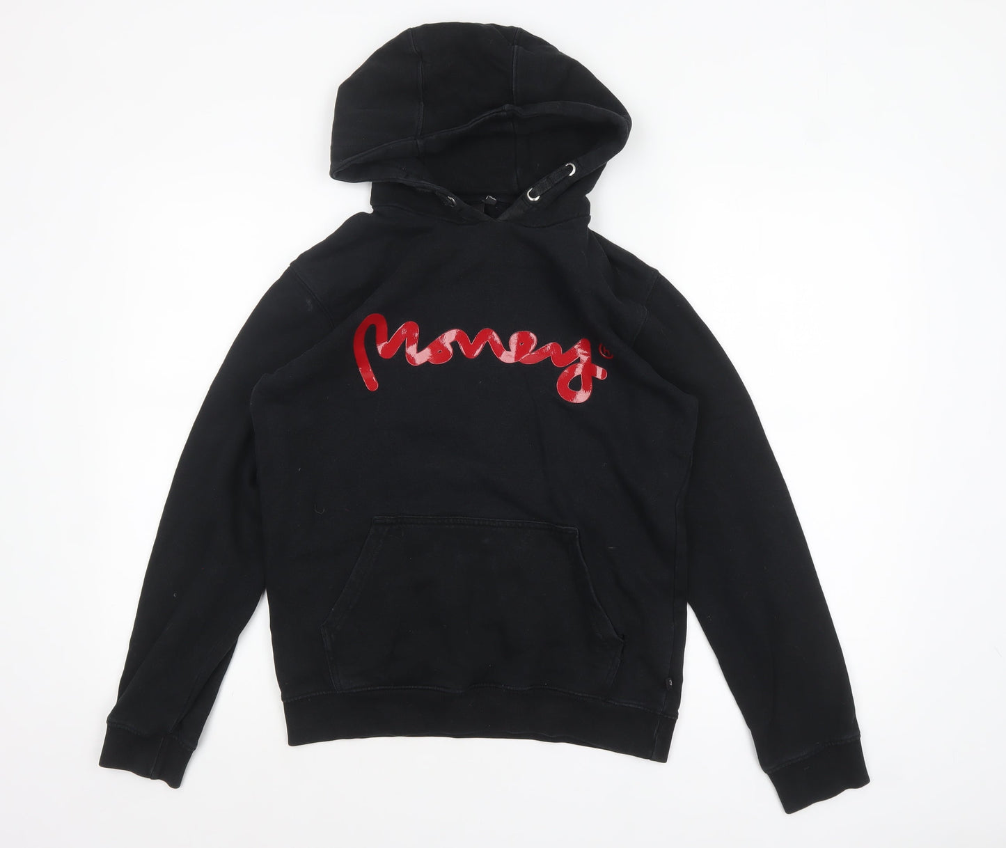 Boys UK Size 14-15 Years Money Black Pullover Hoodie