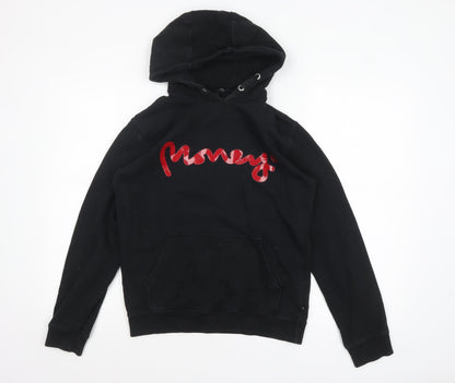 Boys UK Size 14-15 Years Money Black Pullover Hoodie