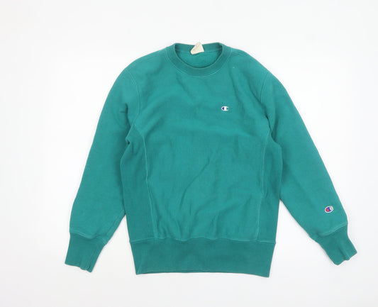 Womens UK Size M Champion Green Pullover Sweatshirt