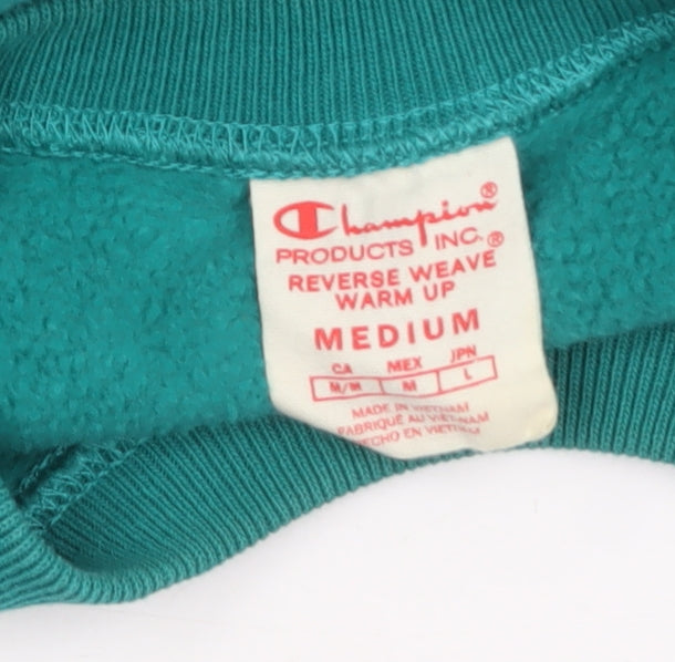 Womens UK Size M Champion Green Pullover Sweatshirt