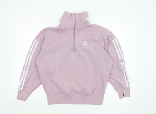Womens UK Size 10 adidas Pink Pullover Sweatshirt