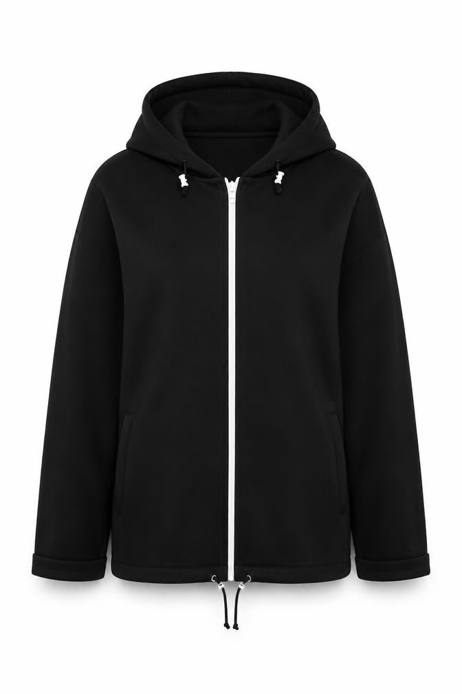 Womens UK Size L John Lewis Black Full Zip Hoodie