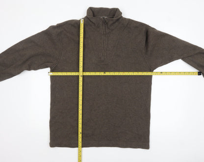 Mens UK Size M Marks and Spencer Brown Pullover Sweatshirt