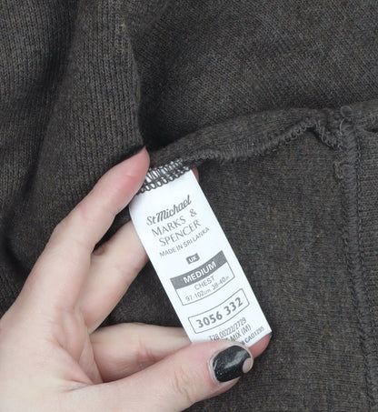 Mens UK Size M Marks and Spencer Brown Pullover Sweatshirt