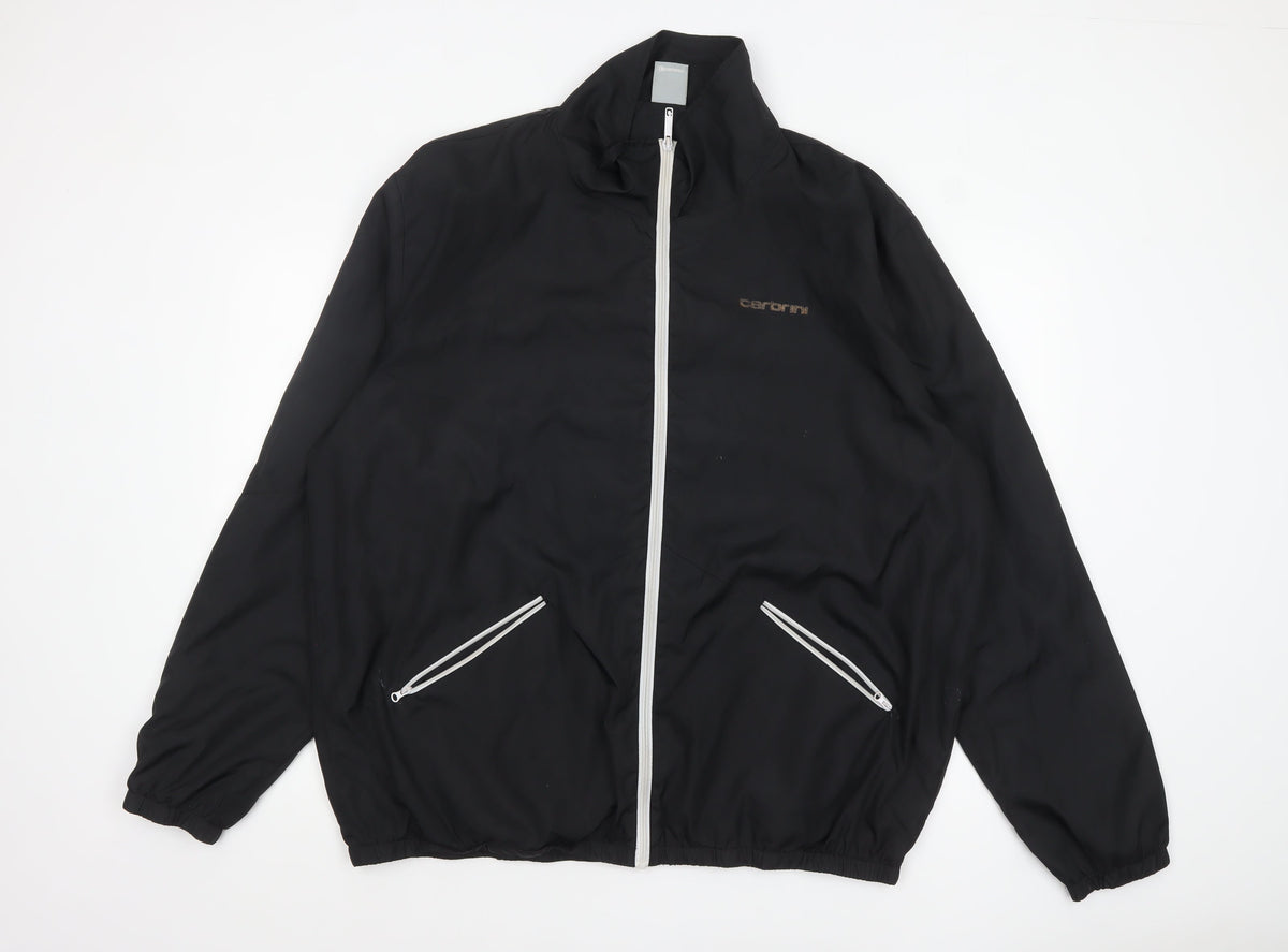 Cabrini Men's Black 2XL Windbreaker Jacket Lightweight Full Zip