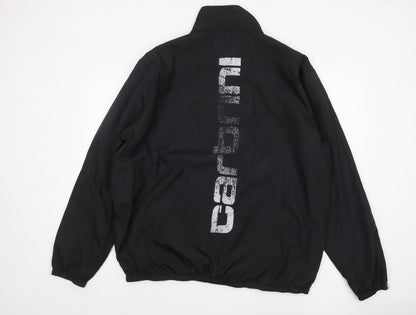 Cabrini Men's Black 2XL Windbreaker Jacket Lightweight Full Zip