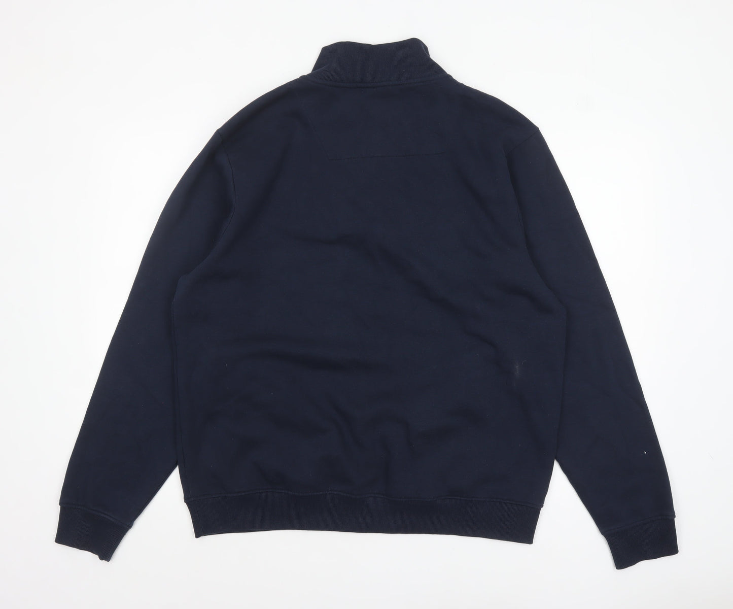 Mens UK Size XL Threadbare Blue 1/4 Zip Sweatshirt