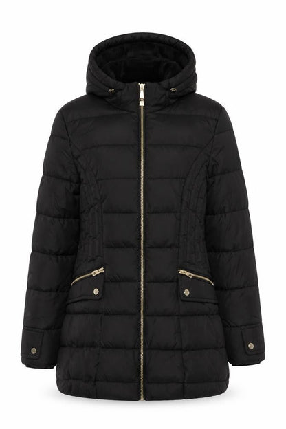 Womens UK Size 8 ELLE Black Puffer Jacket