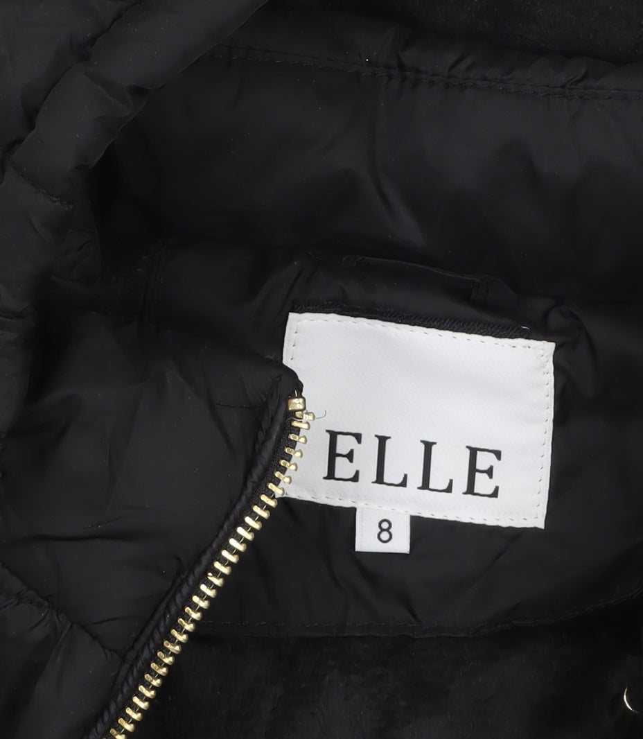 Womens UK Size 8 ELLE Black Puffer Jacket