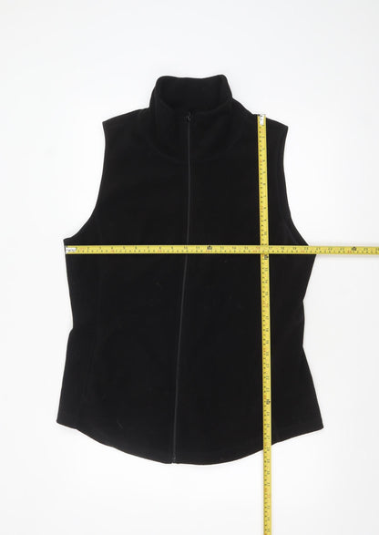 Old Navy Women's Black Fleece Zip Waistcoat XL Tall