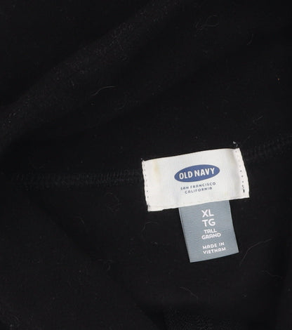 Old Navy Women's Black Fleece Zip Waistcoat XL Tall