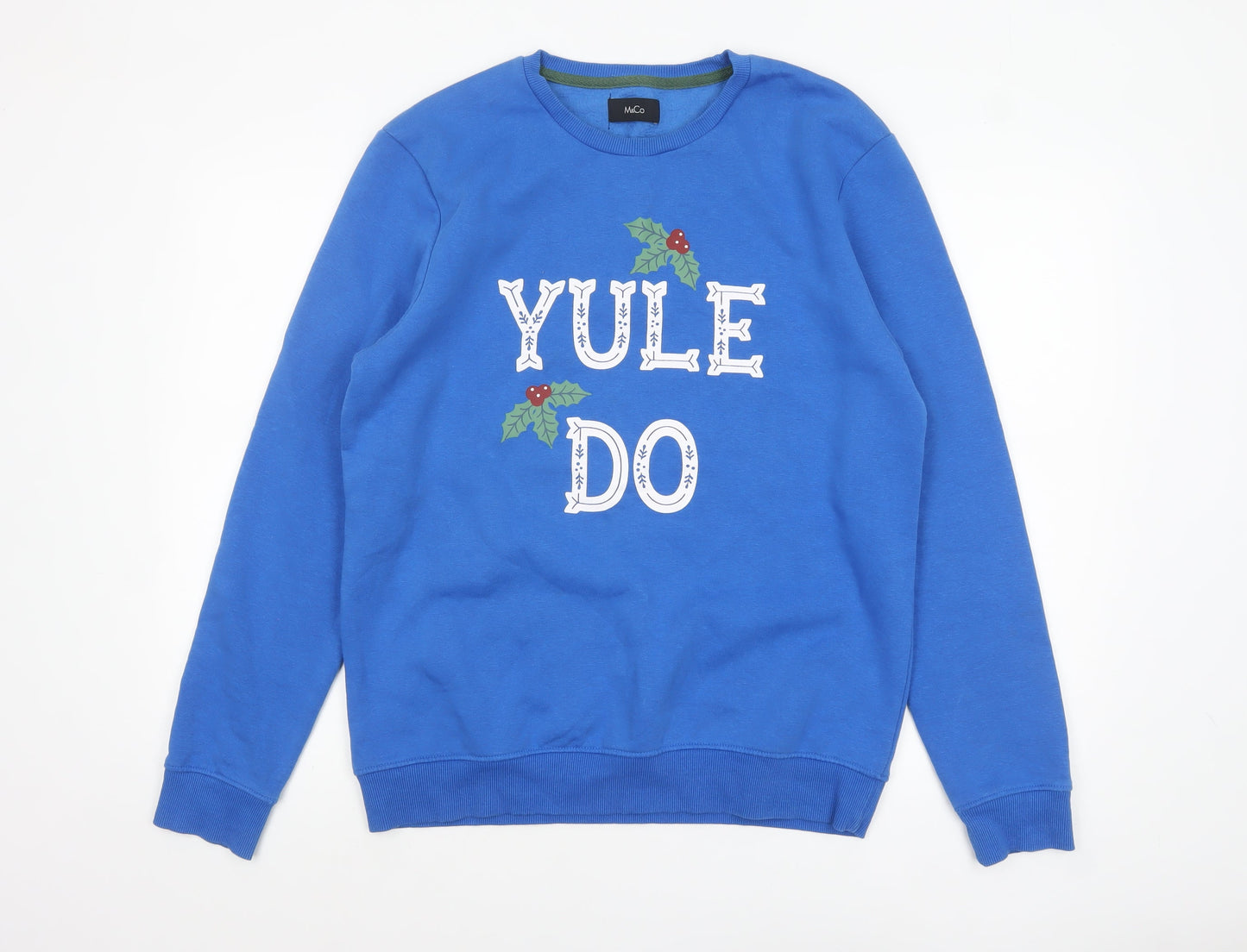 Mens UK Size M M&Co Blue Pullover Sweatshirt