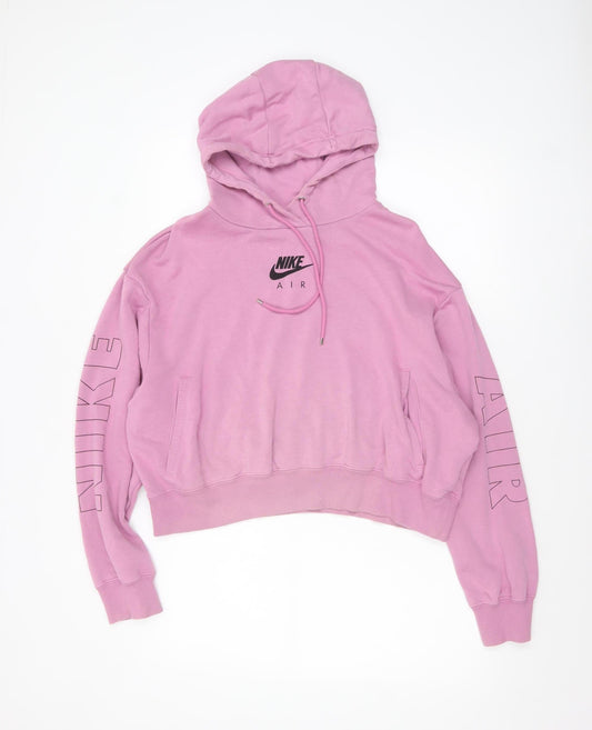 Womens UK Size L Nike Pink Pullover Hoodie