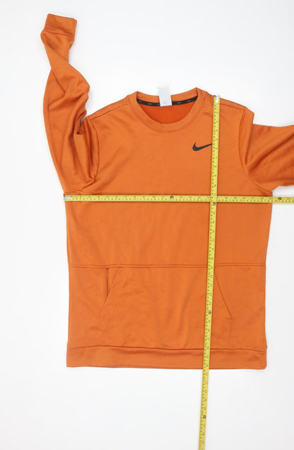 Mens UK Size L Nike Orange Pullover Sweatshirt