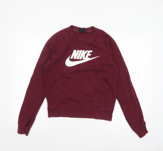 Womens UK Size XS Nike Red Pullover Sweatshirt