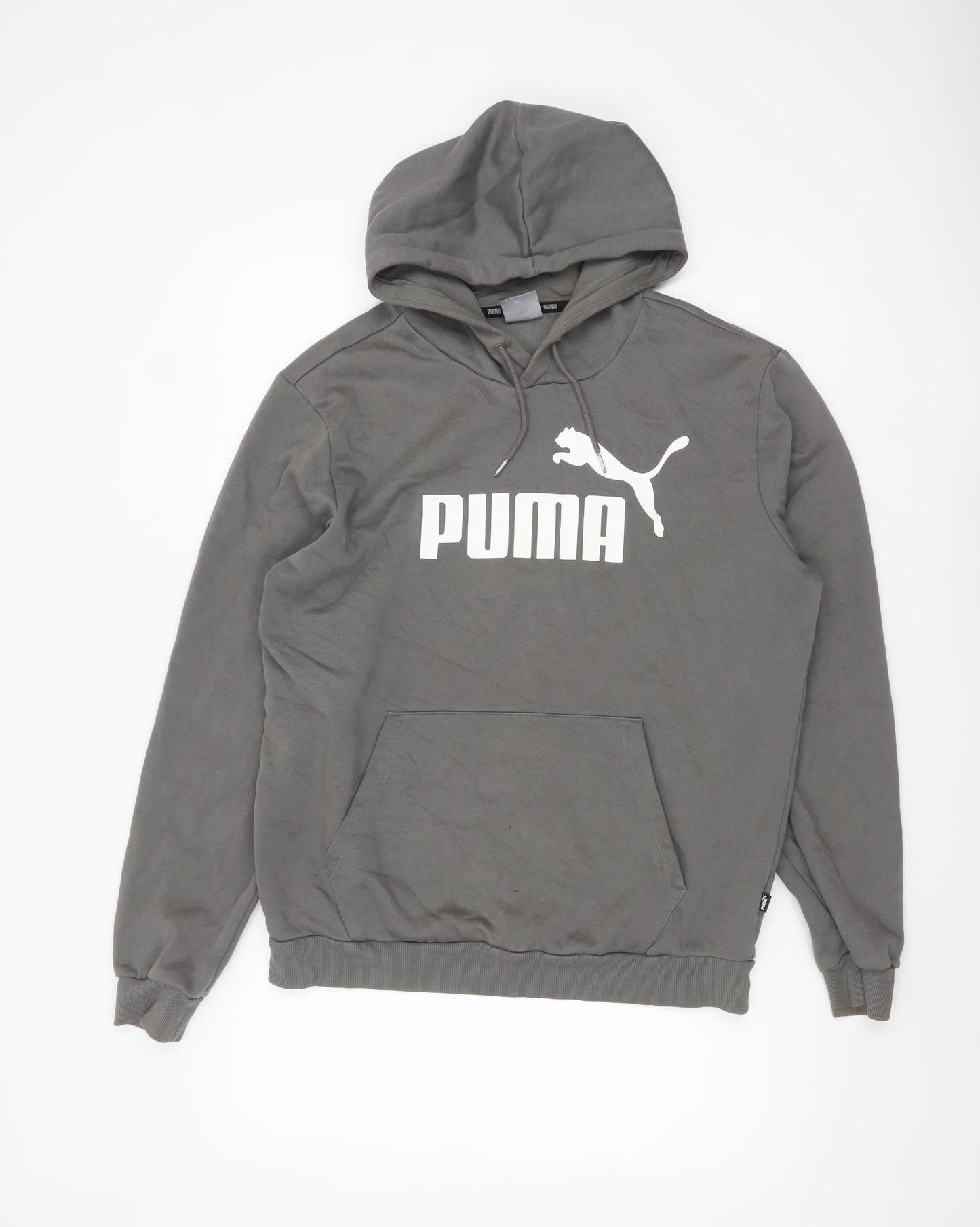 Mens UK Size M PUMA Grey Pullover Hoodie