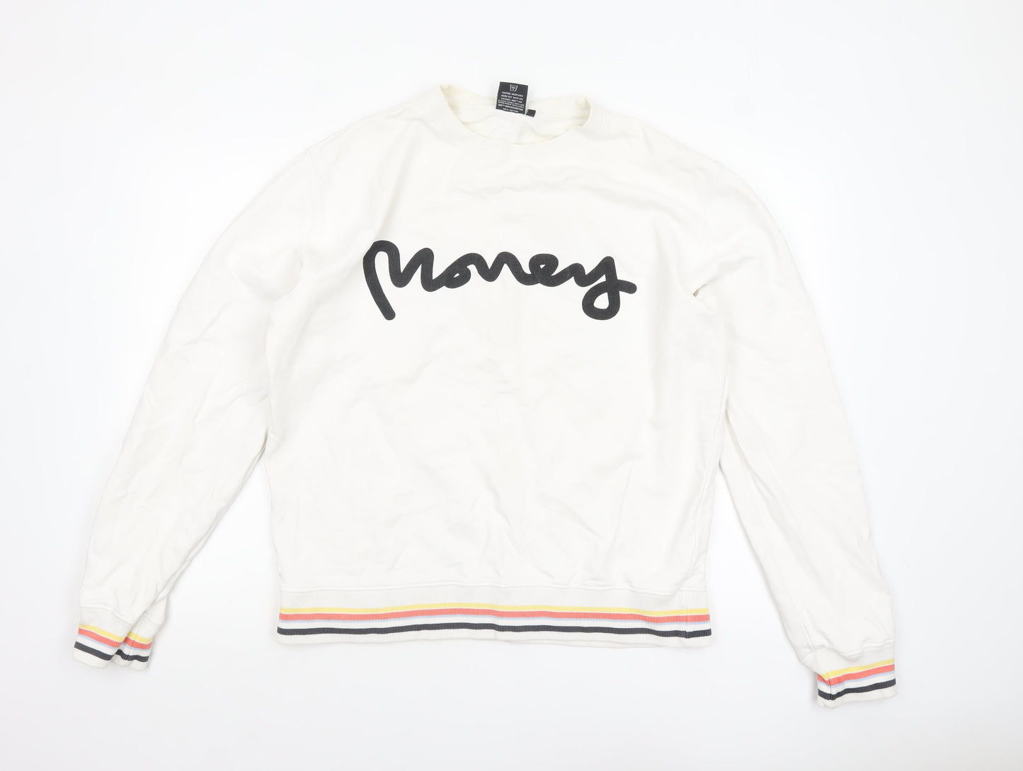 Mens UK Size L Money White Pullover Sweatshirt