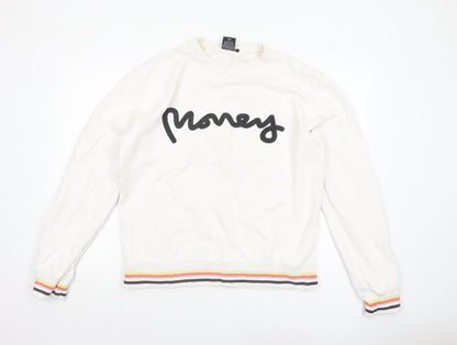 Mens UK Size L Money White Pullover Sweatshirt