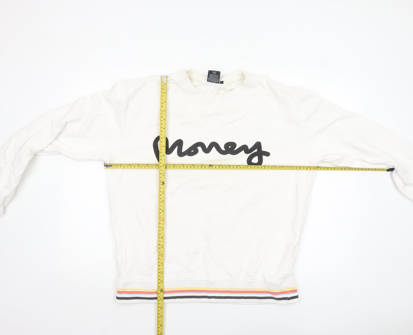 Mens UK Size L Money White Pullover Sweatshirt