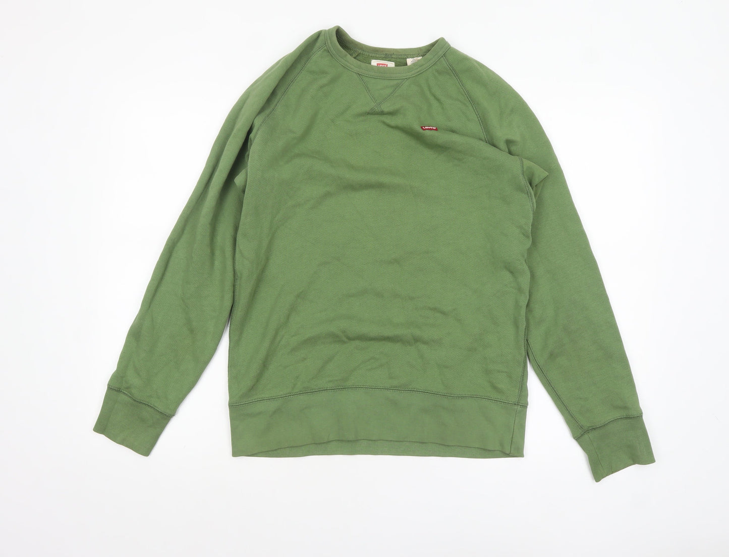 Mens UK Size S Levi's Green Pullover Sweatshirt