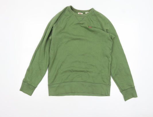 Mens UK Size S Levi's Green Pullover Sweatshirt