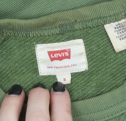 Mens UK Size S Levi's Green Pullover Sweatshirt