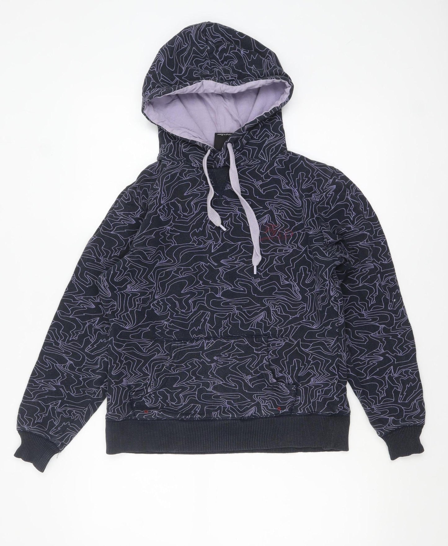 Womens UK Size 10 FLY53 Black Pullover Hoodie