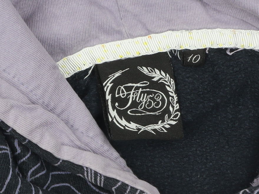 Womens UK Size 10 FLY53 Black Pullover Hoodie