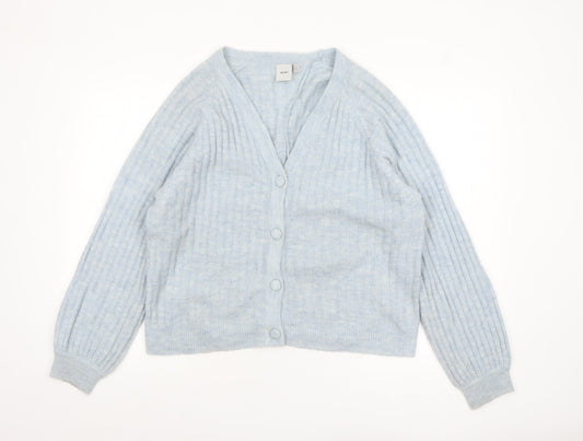 Womens UK Size M ICHI Blue Cardigan Jumper